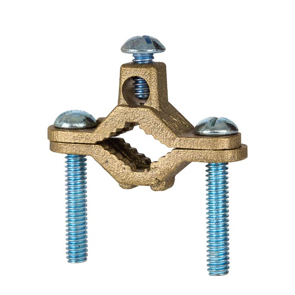 NSI NSI G-1-SDB Heavy Duty Bronze Ground Clamp for Direct Burial, 10 to 2 AWG Conductor