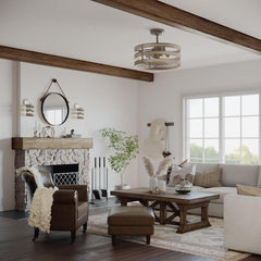 PROGRESS LIGHTING Progress Lighting P250012-141-22 Gulliver 3 Blades 23-1/2 in. Indoor Ceiling Fan in Galvanized