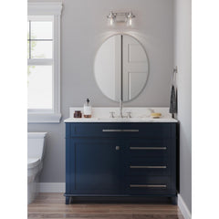 PROGRESS LIGHTING Progress Lighting P300349-009 2-Light Bath And Vanity Light 120-Watt 120-Volt AC Brushed Nickel Hinton
