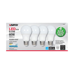 SATCO-NUVO Satco S39597 9.5 Watt LED Frosted 5000K Medium Base 220 Degree Beam Angle