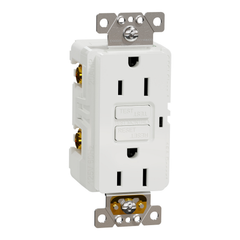 SCHNEIDER ELECTRIC Square D SQR51101WH Socket-outlet X Series 15A 125V GFCI Tamper Resistant