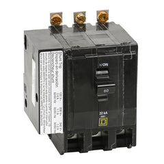 SCHNEIDER ELECTRIC Square D QOB360VH1021 3-Pole 60 Amp 240 Volt Bolt-On Thermal Magnetic Miniature Circuit Breaker
