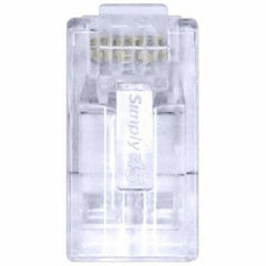 SIMPLY45 Simply45 S45-1505P Pro Series Pass-Through RJ45 Modular Plug with Cap45 for CAT5e UTP Unshielded, 500-Piece Jar