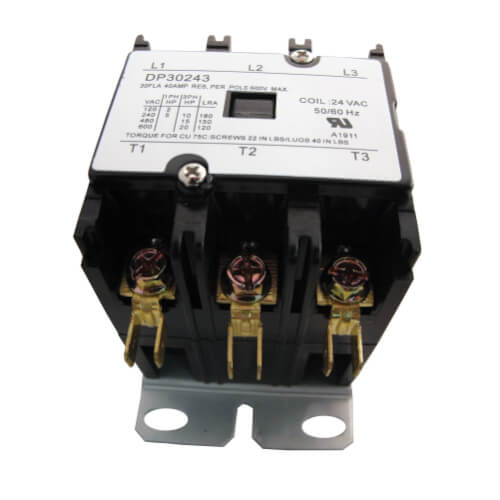 SUPCO Supco DP30243 Contactor 30A 24V 3 Pole