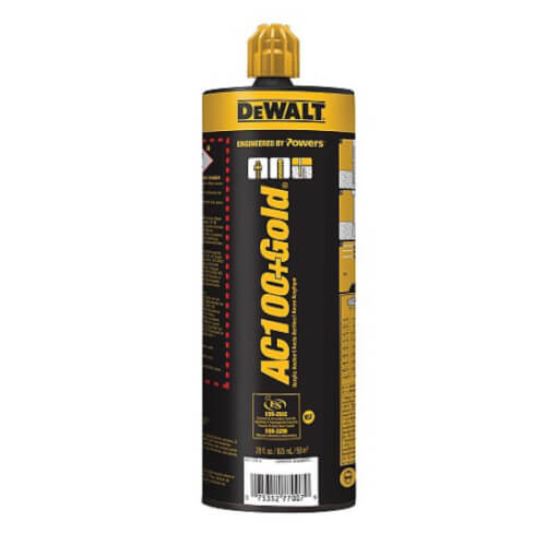 DEWALT DeWalt 8490SDPWR Powers 8490SD-PWR AC100+Gold Vinylester Adhesive Anchoring System (Box of 8)