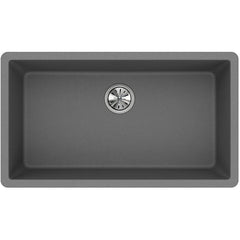 ELKAY Elkay ELGRU13322GS0 Quartz Classic 33 x 18-7/16 in. No Hole Composite Single Bowl Undermount Sink Greystone