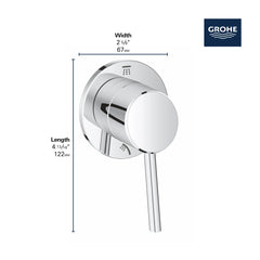 GROHE Grohe 291082431 2-Way Diverter Trim in Matte Black