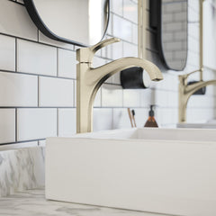 HANSGROHE Hansgrohe 04811820 Locarno Single Handle Vessel Filler Bathroom Sink Faucet in Brushed Nickel