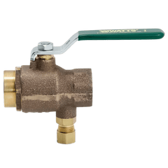 ATTS WATER TECHNOLOGIES Watts LFBRV Combination Ball Valve And Relief Valve, 125 psi, 3/4 inch Sweat