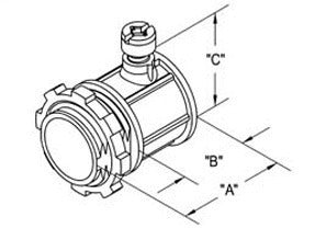 BRIDGEPORT Bridgeport 235-DCI2 Connector Set Screw Zinc Die Cast 105 Degrees C Insulated Throat Size 2 Inch