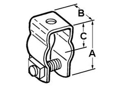 BRIDGEPORT Bridgeport 2120-BN Hanger Conduit Steel Bolt & Nut Trade Size 2