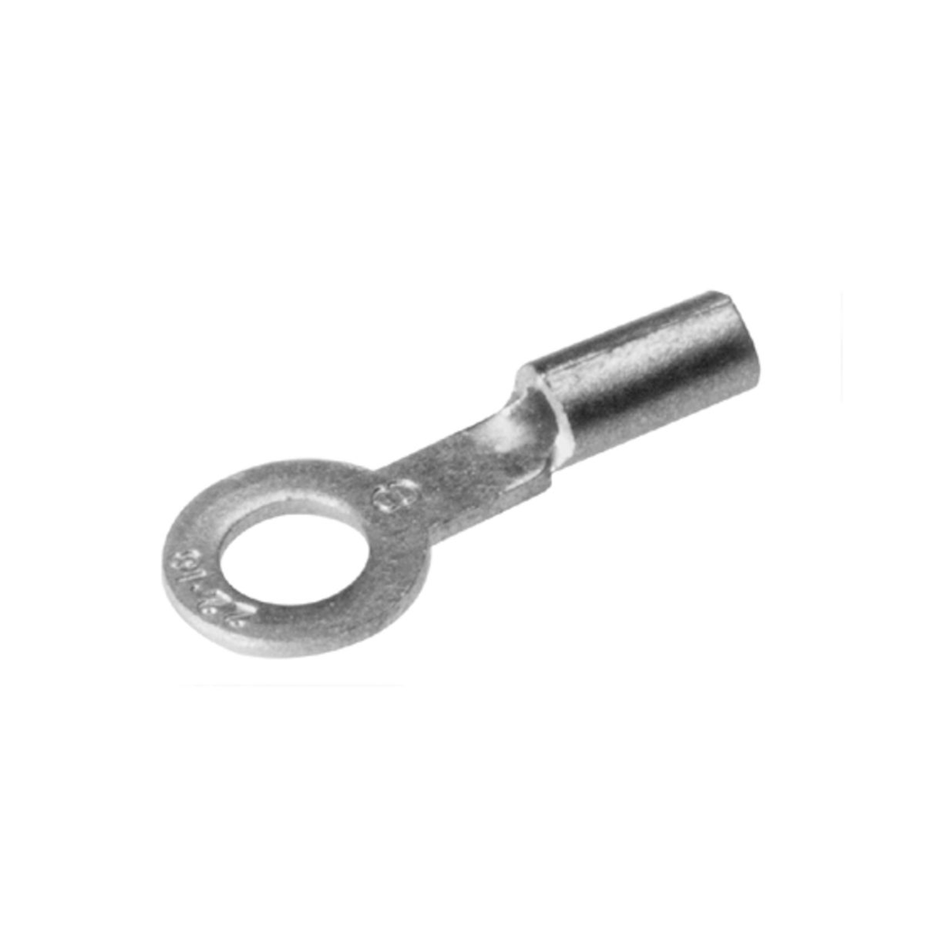 BURNDY BURNDY T10-10 Copper Compression Terminal, Ring Tongue, 12-10 AWG, #8-#10 Stud, Long Barrel, Tin Plated