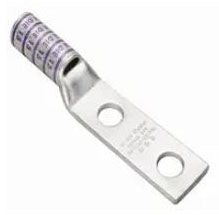 BURNDY BURNDY YAZ6C2N 6 AWG CU, Two Hole, 1/2 Stud Size, 1-3/4 Hole Spacing, Long Barrel, Inspection Window Internal Chamfer, Tin Plated, UL/CSA, 90C, Up to 35kV, Blue Color Code, 7 or 374 Die Index