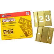CHHANSON C.H. Hanson 10014 4 in Brass Interlocking Stencil Numbers 15 Piece Set