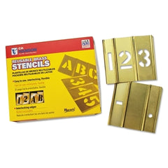 CHHANSON C.H. Hanson 10014 4 in Brass Interlocking Stencil Numbers 15 Piece Set