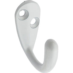 NATIONAL HARDWARE National Mfg N248-377 Single Clothes Hook White 2 Pack