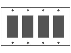 MULBERRY METAL PRODUCTS Mulberry Metal Products 86404 Standard Receptacle Wallplate (4 Gang, 4.5 in H x 8.187 in W)