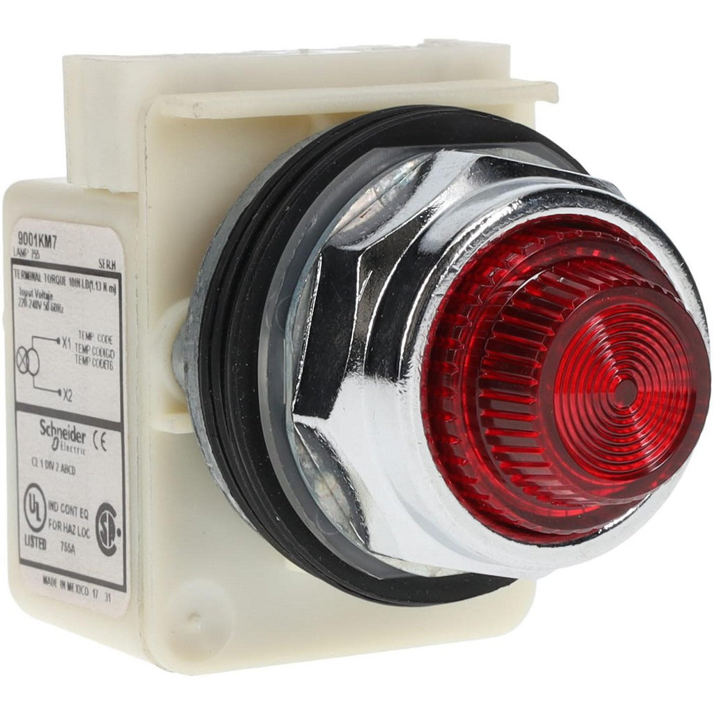 SCHNEIDER ELECTRIC Schneider Electric 9001KP7R31 Pilot Light 240V Red Lens