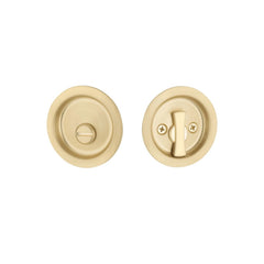 EMTEK Emtek EETPDRND63SB Round Pocket Door Lock Satin Brass