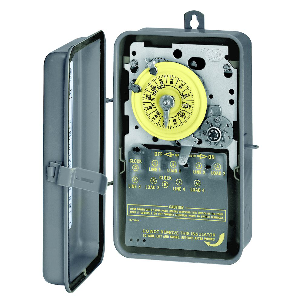 INTERMATIC Intermatic T1871BR 24 Hour Mechanical Time Switch 40 Amp DPDT with NEMA 3R Enclosure