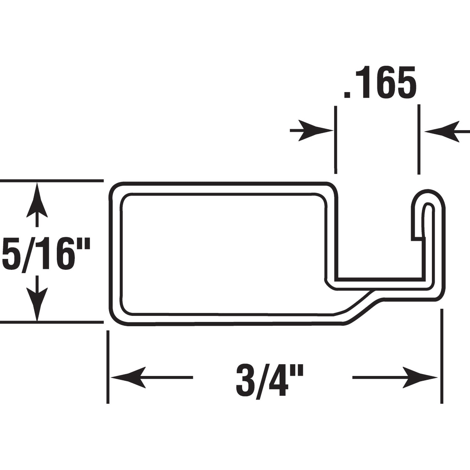 PRIME-LINE Prime-Line MP14073 Aluminum Screen Frame (5/16 x 3/4 x 72 in, 20 Pack)
