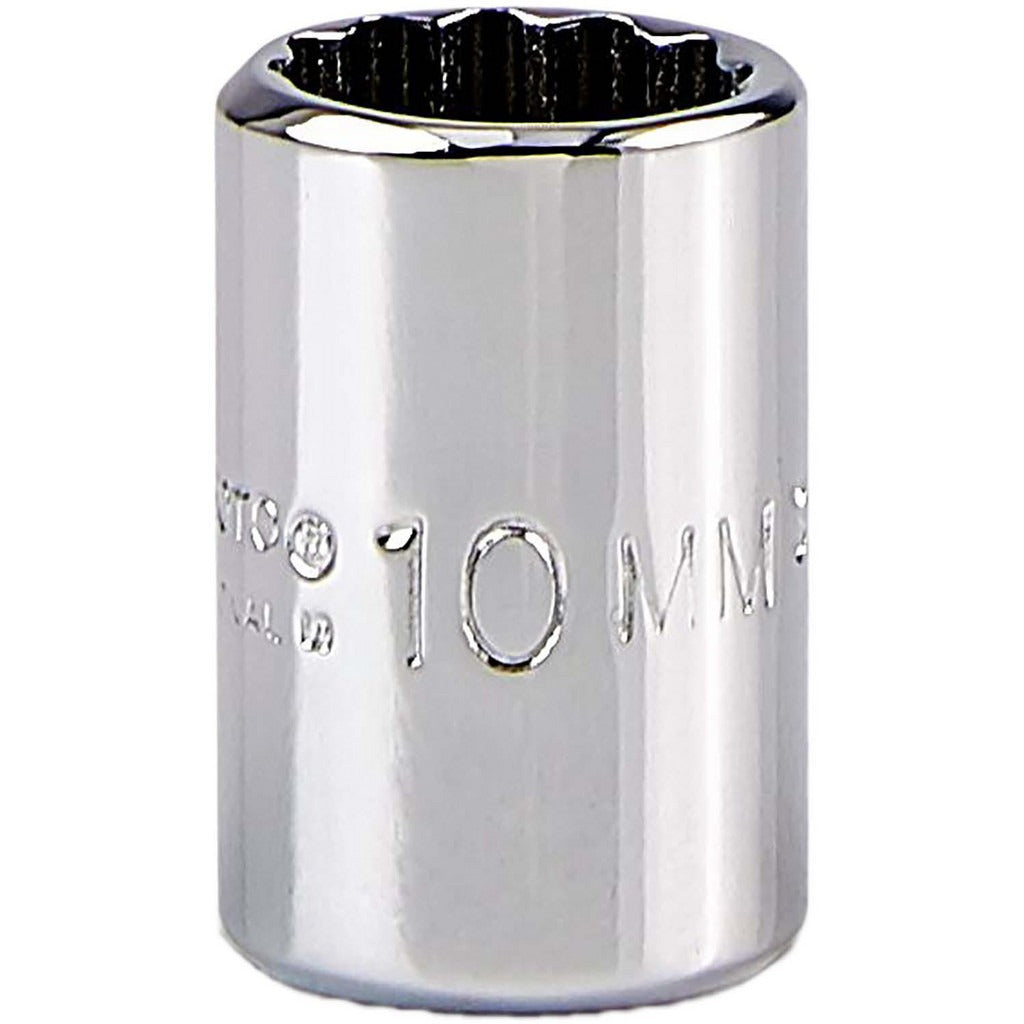 PROTO Proto J4710TM 10mm 12-point 1/4 Drive Hand Socket