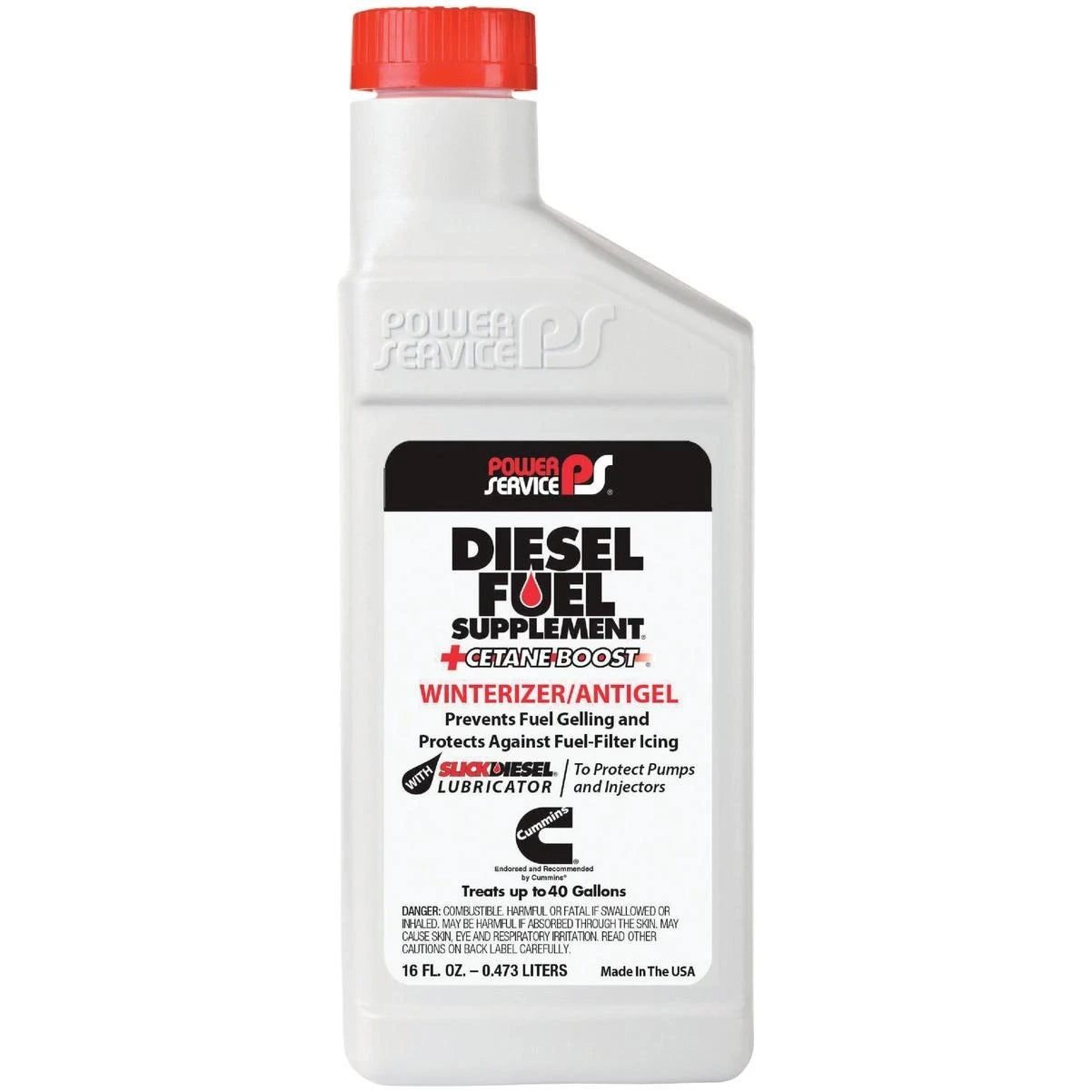POWER SERVICE Power Service PSVC1012-09 Diesel Winterizer/Anti-Gel Fuel Supplement with Cetane Boost (12 oz)