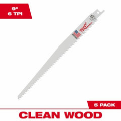 MILWAUKEE Milwaukee 48-00-5016 9 Inch 6 Tpi Wood Reciprocating Blade 5pk