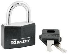 MASTER LOCK Master Lock Co 141D Solid Aluminum Padlock Black Cover