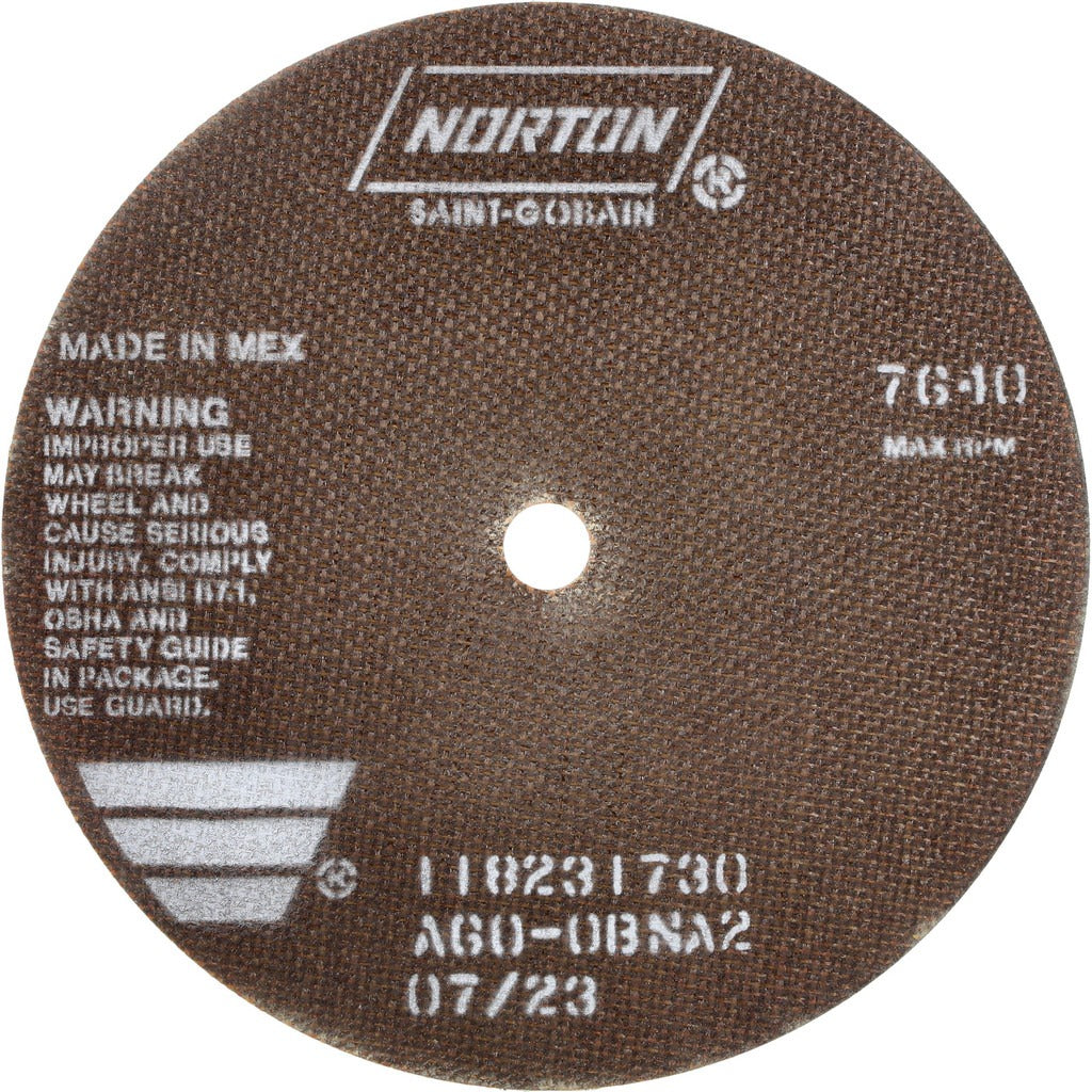 NORTON Norton 66253042981 Aluminum Oxide Cutoff Wheel 8 in 60 Grit