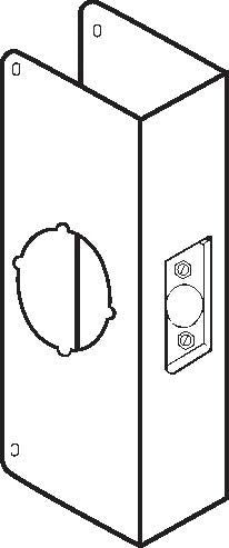 DON-JO Don-jo CW214S Wrap Around Thick Door Reinforcer Stainless