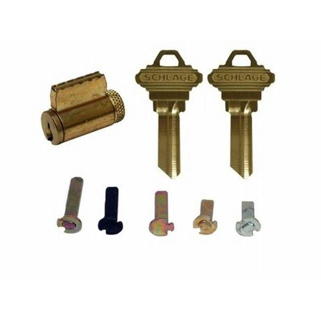 SCHLAGE Schlage Commercial 40100F606 Cylinder F Keyway Satin Brass