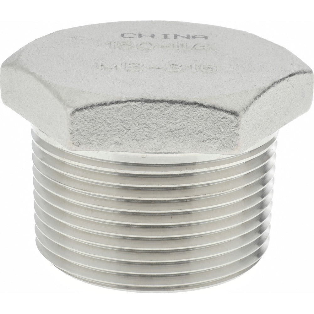 MERIT BRASS Merit Brass K617H-20 Pipe Hex Plug 1-1/4 in 316 Ss Mnpt