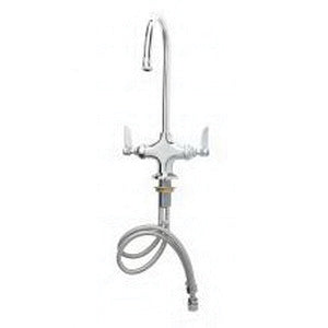 T&S BRASS T&S Brass B-0300-CR Double Pantry Manual Faucet 7.84 gpm Flow Rate 8 in Outlet Hose