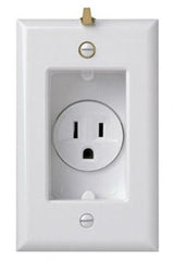 LEGRAND Pass Seymour S3713W Clock Hanger Receptacle 15A 125V Nema 5-15R
