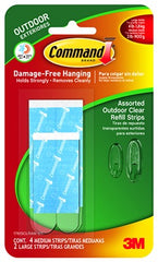 3M 3M Company 17615CLRAW-ES Outdoor Strip Refill 6 Pack