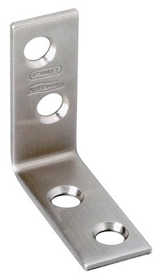 NATIONAL HARDWARE National Mfg N348-300 Ss Corner Brace 1-1/2in X 5/8in 3 Pack