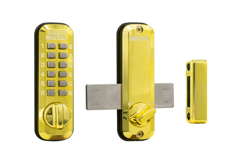 LOCKEY Lockey M220BB Keyless Surface Mount Deadbolt Brass
