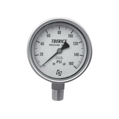 TRERICE Trerice 842615108333 Dry Pressure Gauge 0-160 Psi 6 in