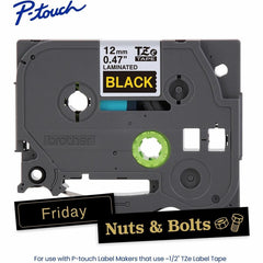 BROTHER Brother BRTTZE334G P-touch TZe334 Laminated Label Tape 12 mm x 8 m (1 Pack) TZE334G