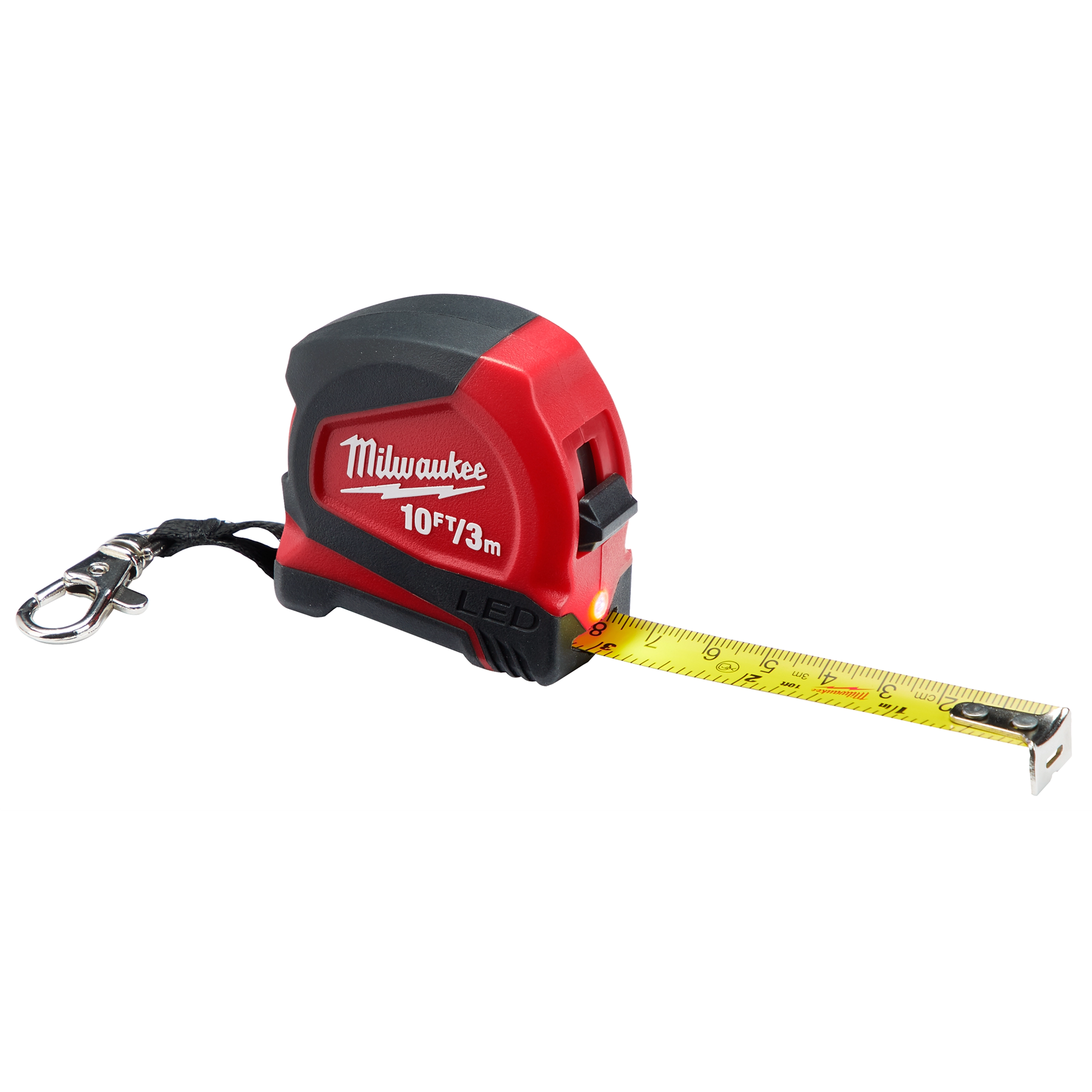 MILWAUKEE Milwaukee 48-22-6601 keychain tape measure with 10 lumen LED 10 ft L