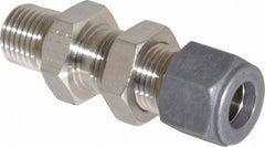 PARKER Parker 6-4 FH2BZ-SS Bulkhead Connector 1/4 in Ss