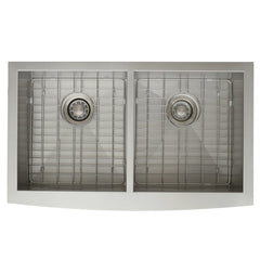 DAKOTA Dakota Plumbing DSZ-A5050SV 33in Apron Double Bowl Sink