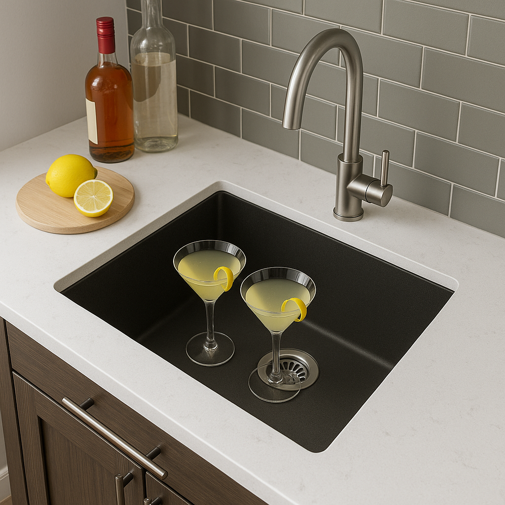DAKOTA Dakota Plumbing Products GSE-QC2318-BK Undermount Kitchen Sink