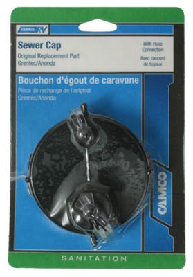 CAMCO Camco Mfg 39463 Rv Sewer Cap with Hose Connector 3 Pack