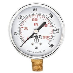 WINTERS INSTRUMENTS Winters Instruments PEM217 Dual Scale Economy Pressure Gauge 0-300 PSI (2-1/2 inches Dial)
