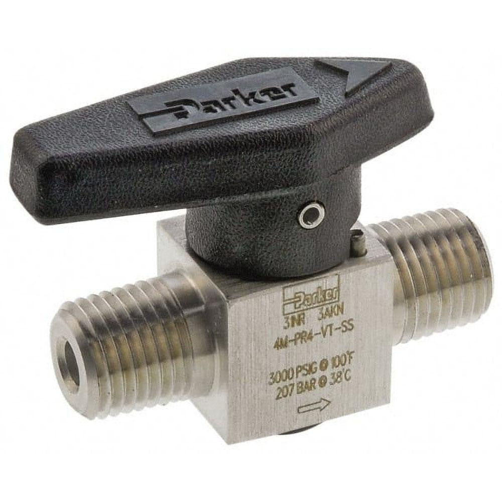 PARKER Parker 2M-PR4-VT-SS Plug Valve 3000 Psi 1/8 Inch Ss