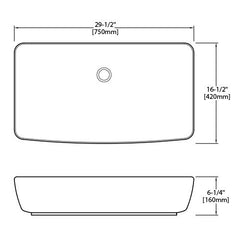 DAKOTA Dakota Plumbing Products DSE-VCV05W Vessel Sink White