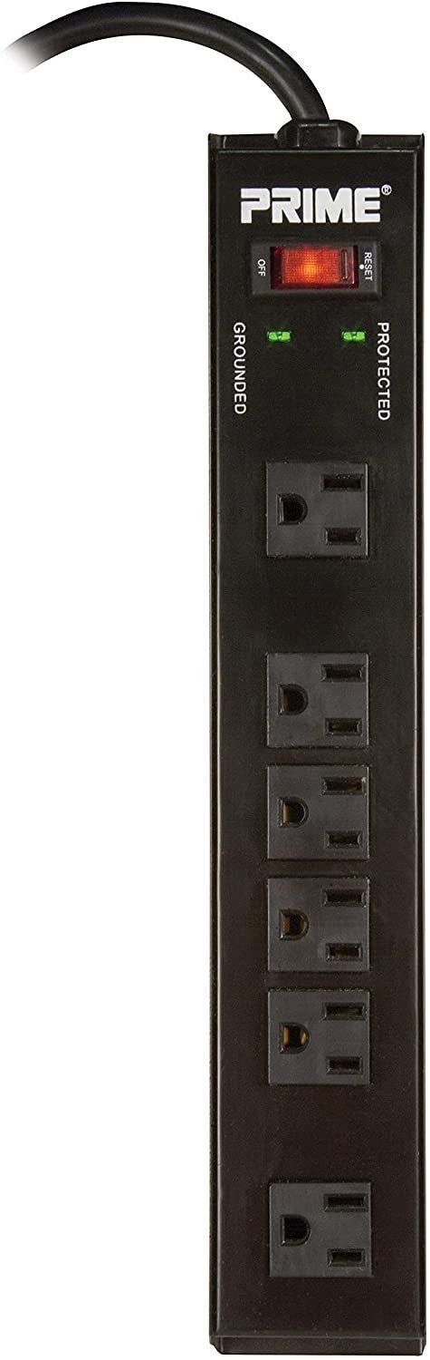 PRIME WIRE & CABLE Prime Wire Cable pb802135 Surge Protector 6 Outlet
