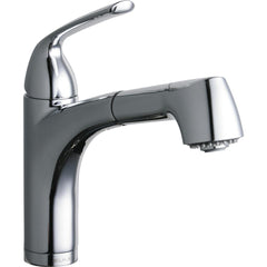 ELKAY Elkay LKGT1042CR Gourmet Single Hole Bar Faucet Pull-Out Spray and Lever Handle (1 Hole) LKAV1061MBCR